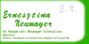ernesztina neumayer business card